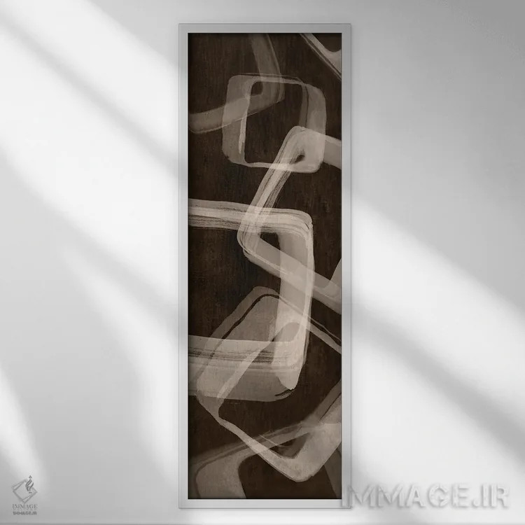 تابلو مکعبهای یخ ۲ اثر اما پیل - نمای قابدار سفید