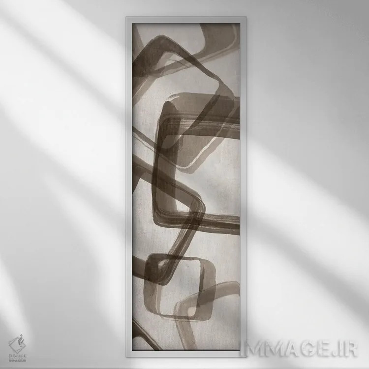 تابلو مکعبهای یخ ۱ اثر اما پیل - نمای قابدار سفید