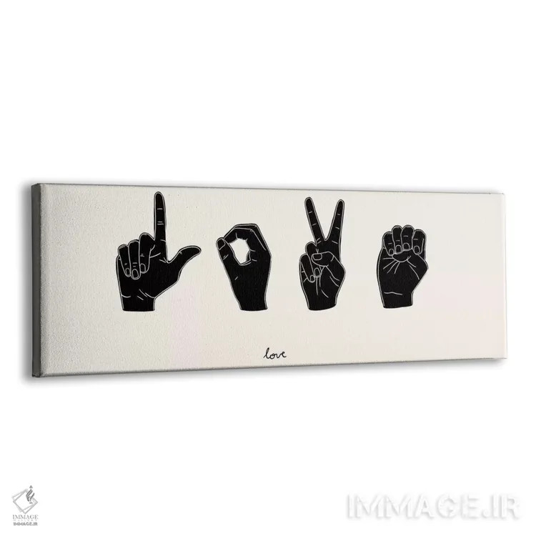 تابلو زبان اشاره ۴ اثر اما اسکاروی - نمای پرسپکتیو محصول