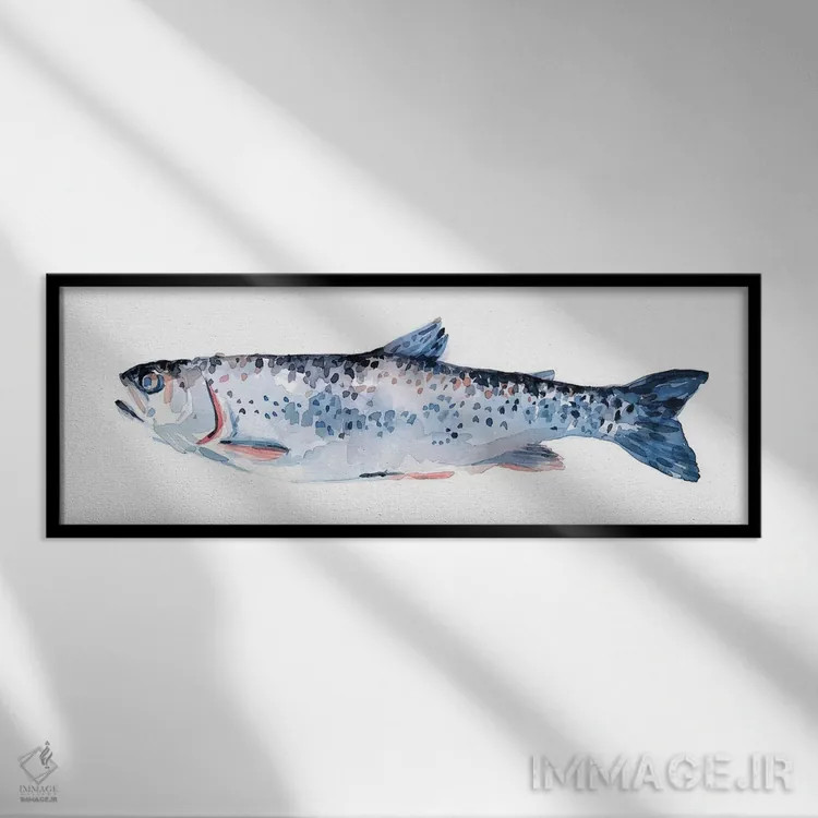 تابلو قزلآلای خالدار ۳ اثر اما اسکاروی - نمای قابدار مشکی