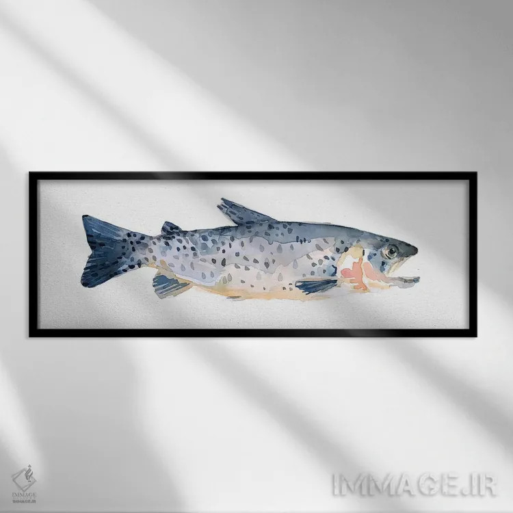 تابلو قزلآلای خالدار ۴ اثر اما اسکاروی - نمای قابدار مشکی