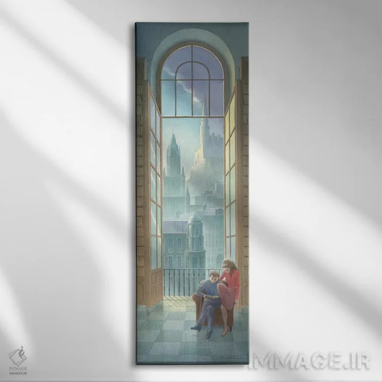 تابلو داستان مورد علاقهٔ ما اثر النا پروخوروا - نمای روبهرو روی دیوار