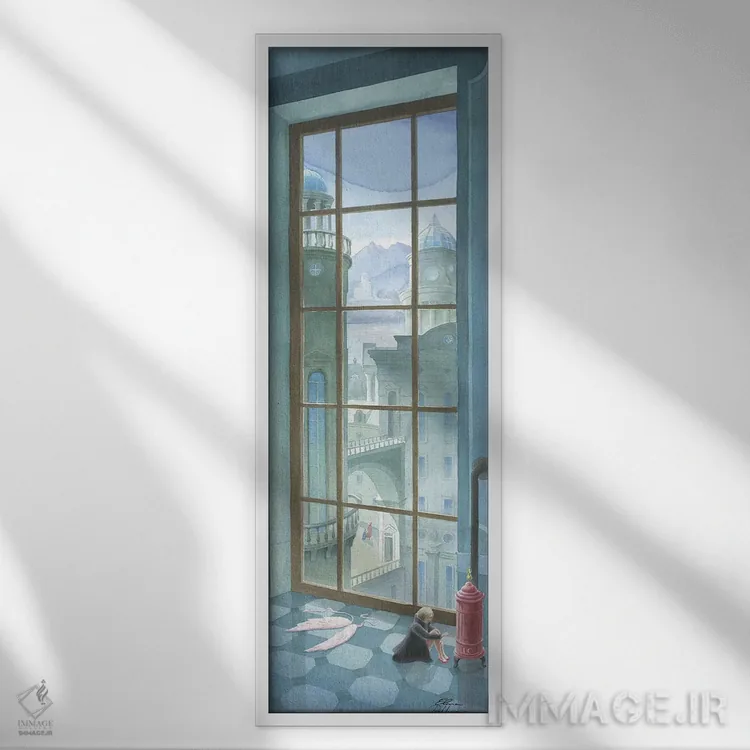 تابلو روز سرد اثر النا پروخوروا - نمای قابدار سفید