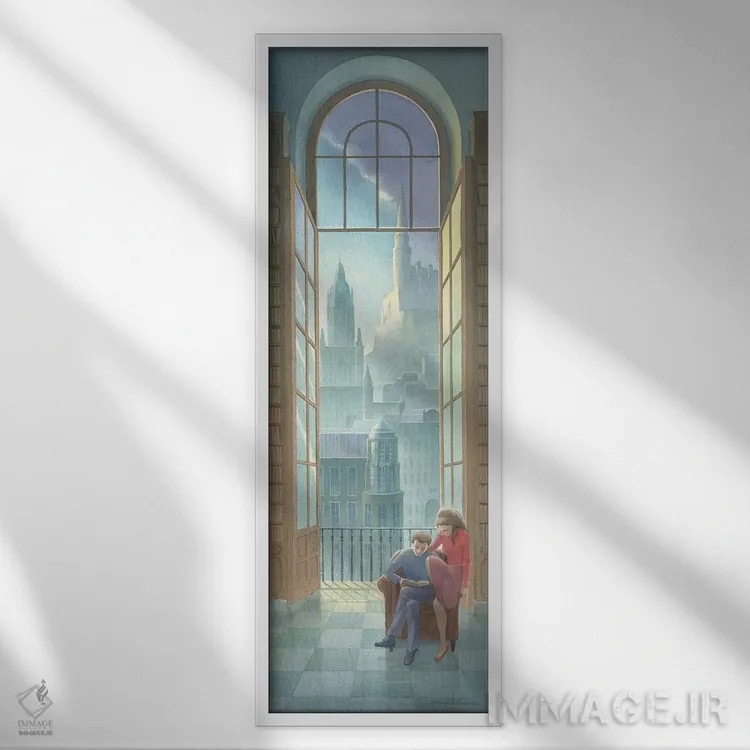 تابلو داستان مورد علاقهٔ ما اثر النا پروخوروا - نمای قابدار سفید