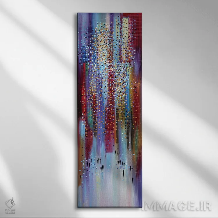 تابلو پیادهروی شبانه اثر اکاترینا ارمیلکینا - نمای روبهرو روی دیوار