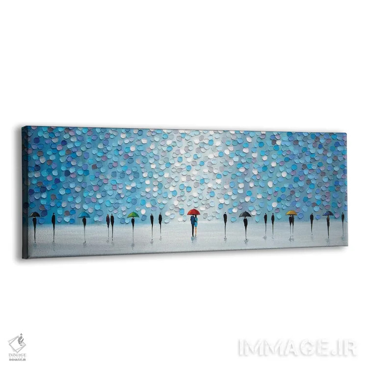 تابلو زیر باران آبی اثر اکاترینا ارمیلکینا - نمای پرسپکتیو محصول