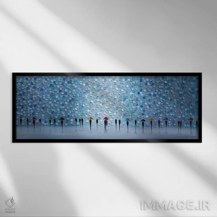 تابلو ۱۰ چتر اثر اکاترینا ارمیلکینا - نمای قابدار مشکی