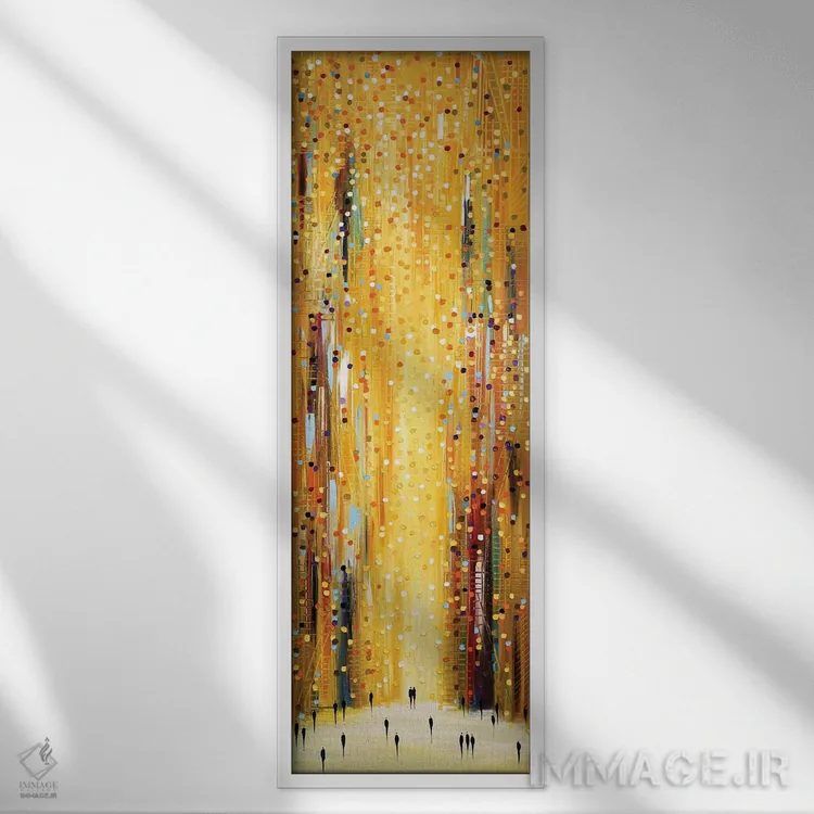 تابلو غروب طلایی اثر اکاترینا ارمیلکینا - نمای قابدار سفید