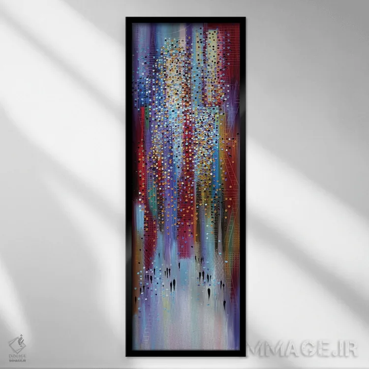 تابلو پیادهروی شبانه اثر اکاترینا ارمیلکینا - نمای قابدار مشکی