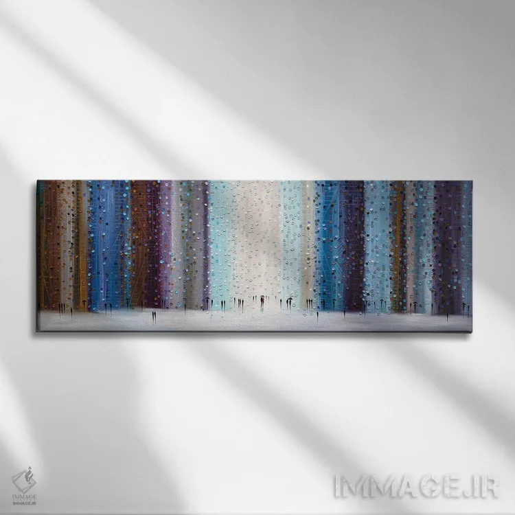 تابلو باران شهری اثر اکاترینا ارمیلکینا - نمای روبهرو روی دیوار