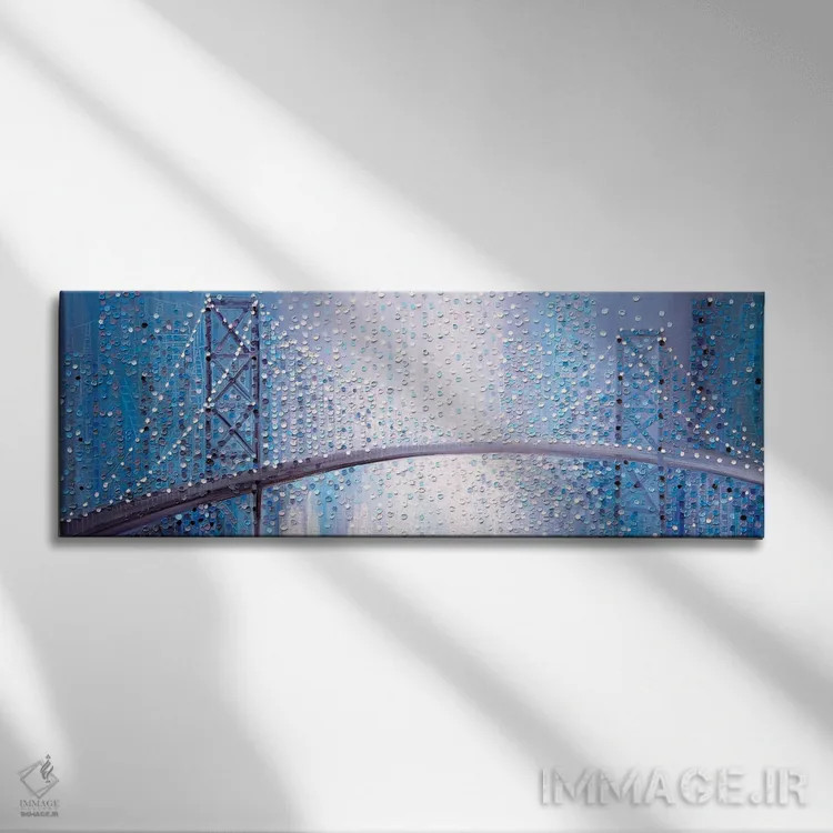 تابلو پل در مه اثر اکاترینا ارمیلکینا - نمای روبهرو روی دیوار