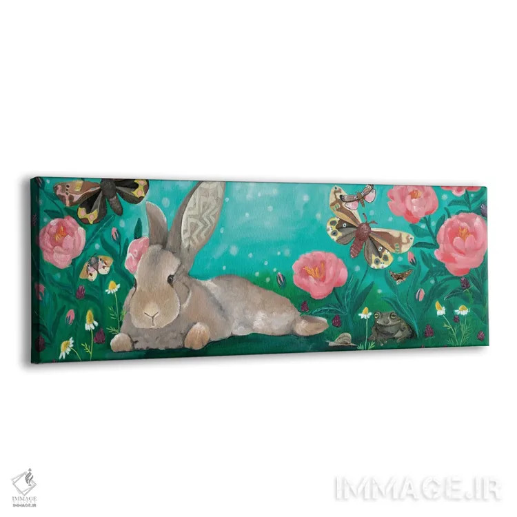 تابلو گردهمایی خرگوشها اثر امیلی رید - نمای پرسپکتیو محصول