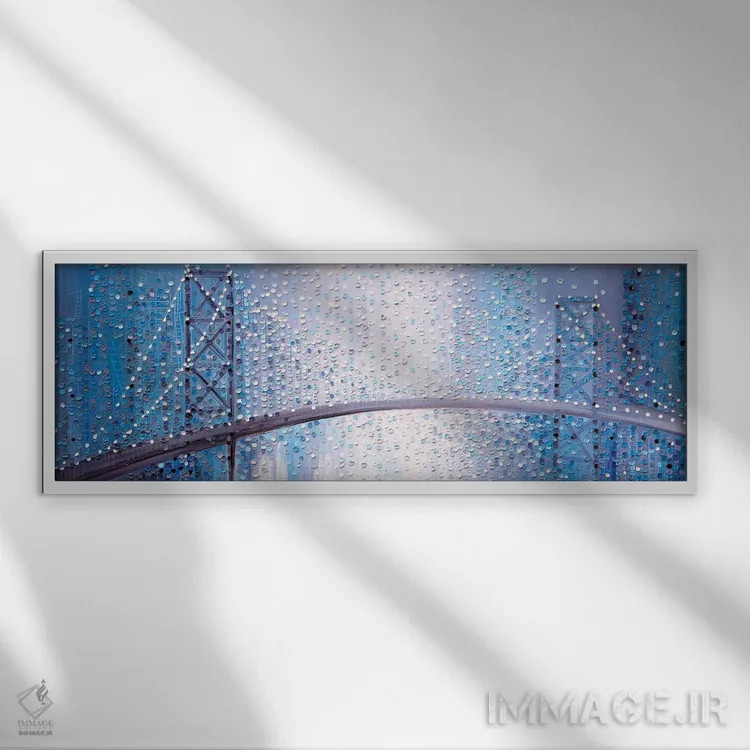 تابلو پل در مه اثر اکاترینا ارمیلکینا - نمای قابدار سفید