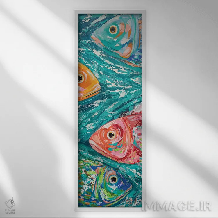 تابلو مدرسهی غواصی اسکوبا اثر استل گرنگس - نمای قابدار سفید