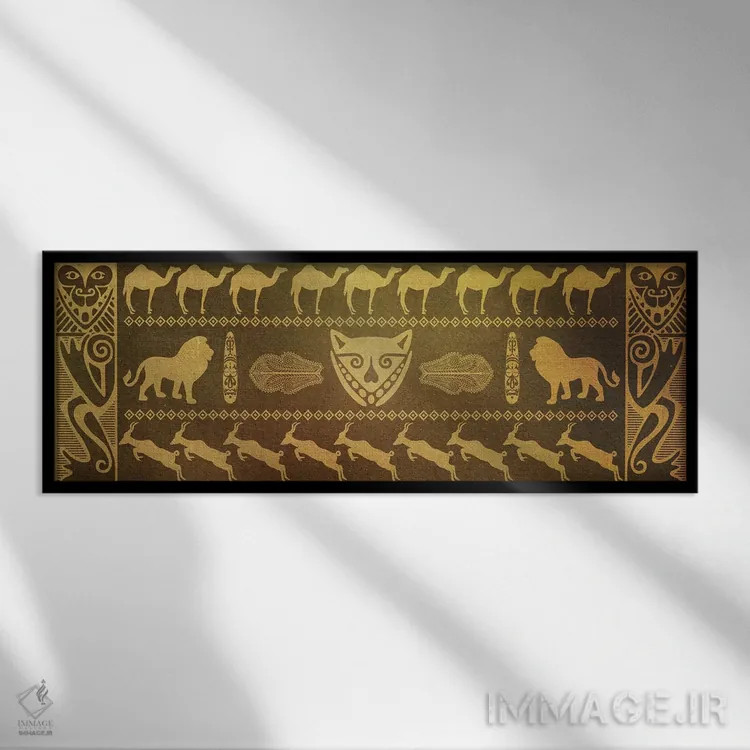 تابلو پادشاهی حیوانات اثر فایو بای فایو کالکتیو - نمای قابدار مشکی