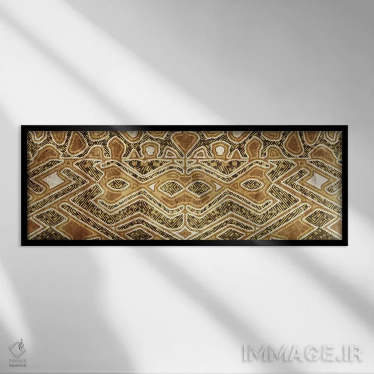 تابلو انتزاع مسیر اثر فایو بای فایو کالکتیو - نمای قابدار مشکی