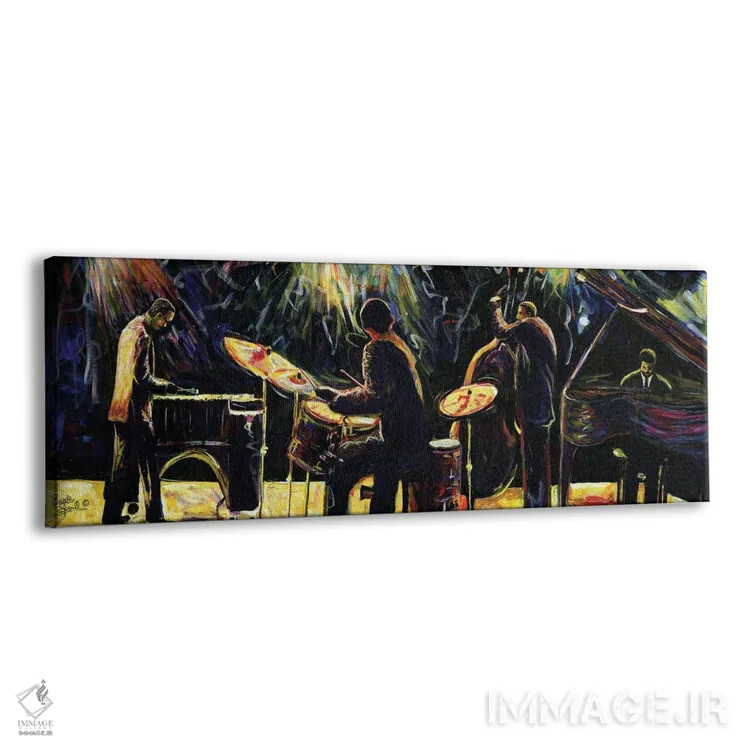 تابلو کوارتت جاز مدرن اثر اورِت اسپرویل - نمای پرسپکتیو محصول