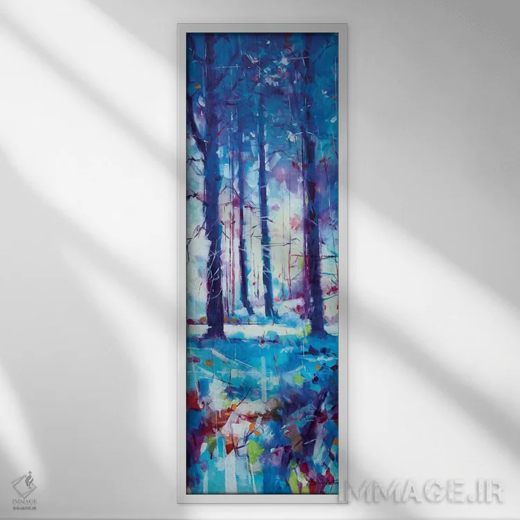 تابلو جنگل مایل اند اثر داگ ایتون - نمای قابدار سفید