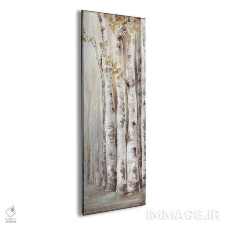 تابلو جنگل توس در غروب II اثر اوا واتس - نمای پرسپکتیو محصول