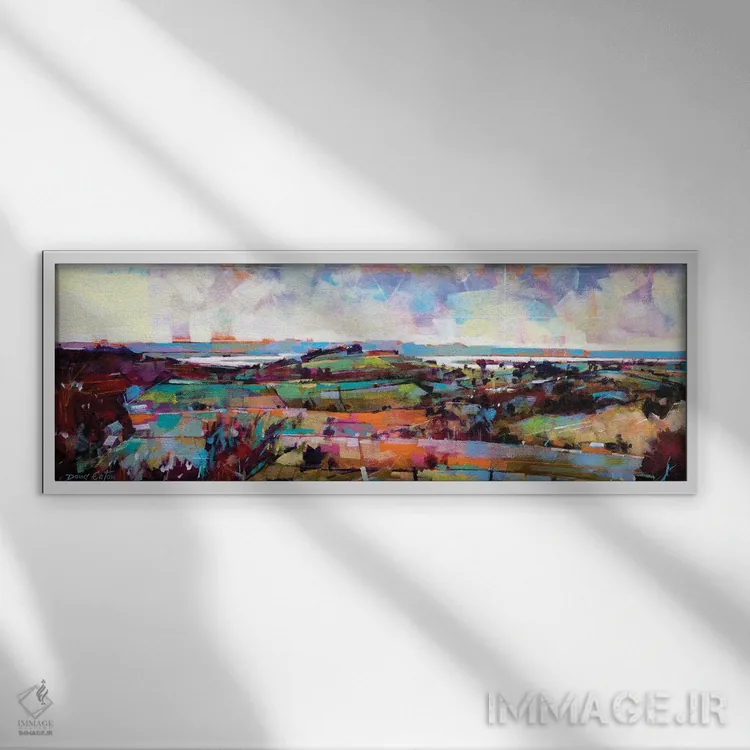 تابلو رود سوِرن از تپهٔ بلیکنی اثر داگ ایتون - نمای قابدار سفید