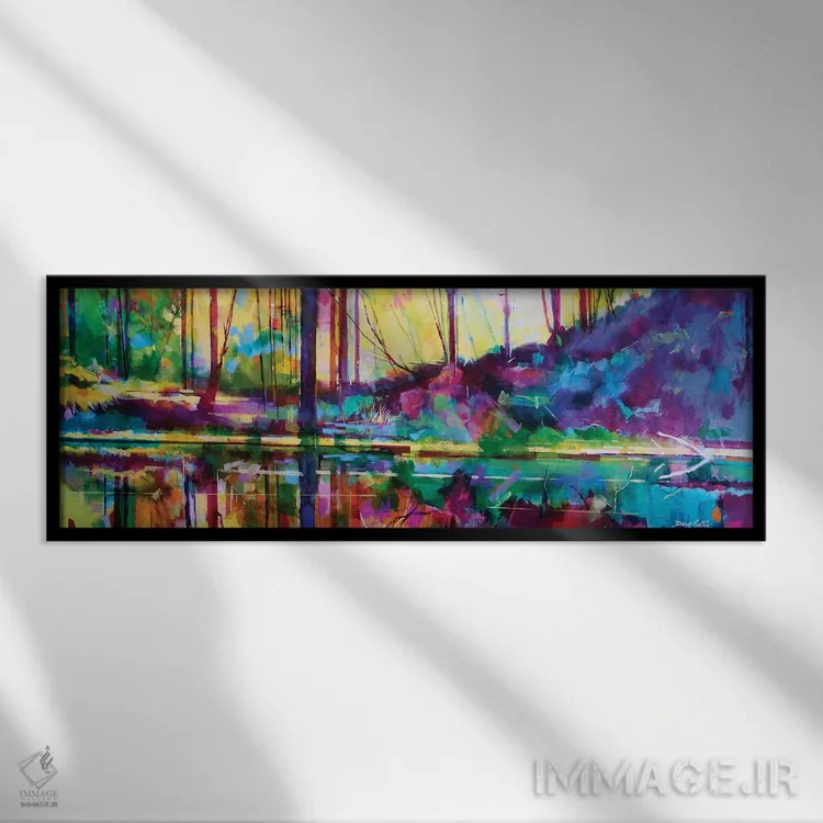 تابلو آرامش در مِدوکلیف اثر داگ ایتون - نمای قابدار مشکی