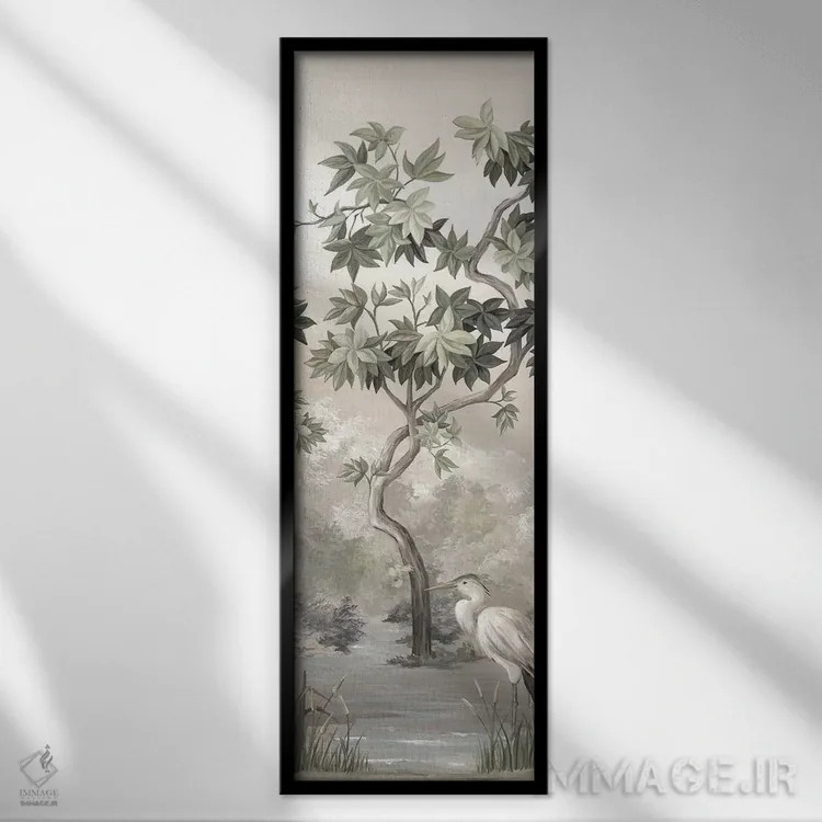 تابلو زیر برگهای خاموش اثر اوا واتس - نمای قابدار مشکی