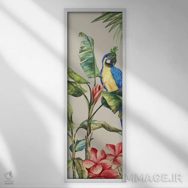 تابلو تروپیکانو II اثر اوا واتس - نمای قابدار سفید