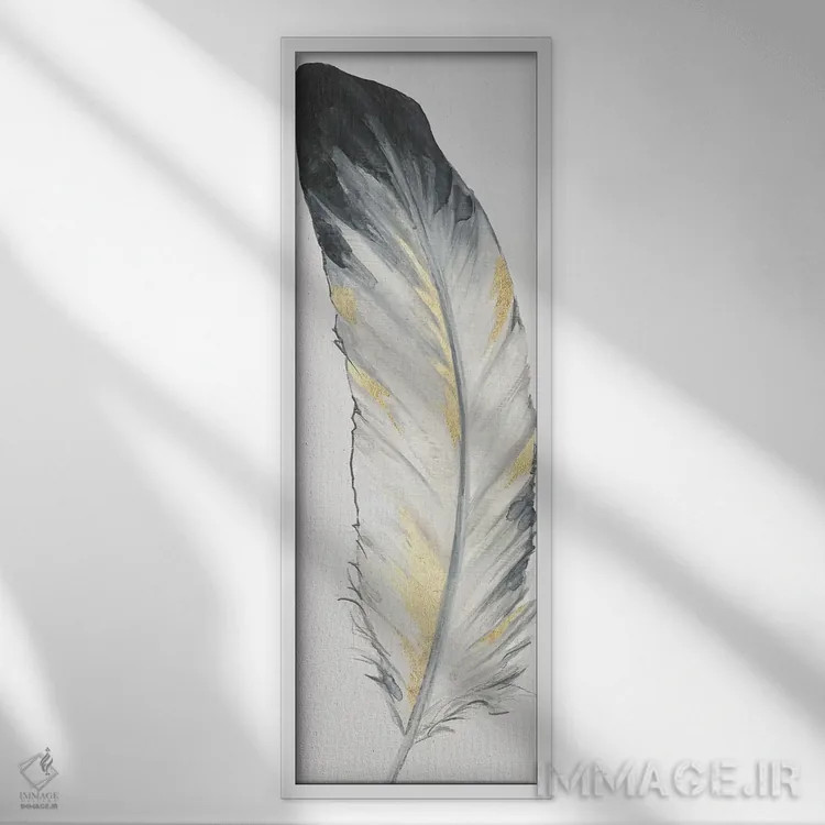 تابلو طلای پنهان IV اثر اوا واتس - نمای قابدار سفید