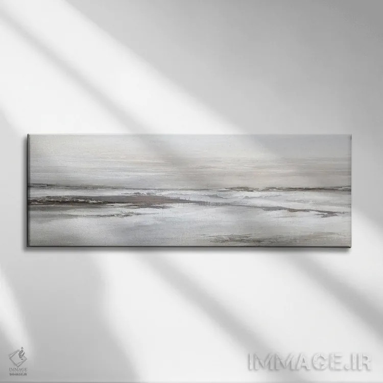 تابلو ساحل مهآلود اثر اوا واتس - نمای روبهرو روی دیوار
