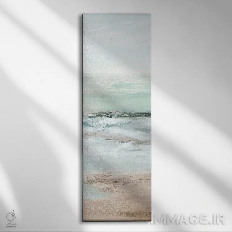 تابلو ساحل فیروزهای ۲ اثر اوا واتس - نمای روبهرو روی دیوار