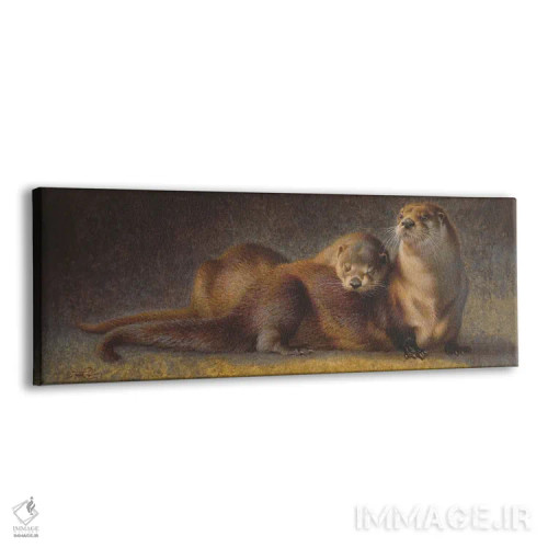 تابلو همنشینان صمیمی: سمورها اثر ازرا تاکر - نمای پرسپکتیو محصول