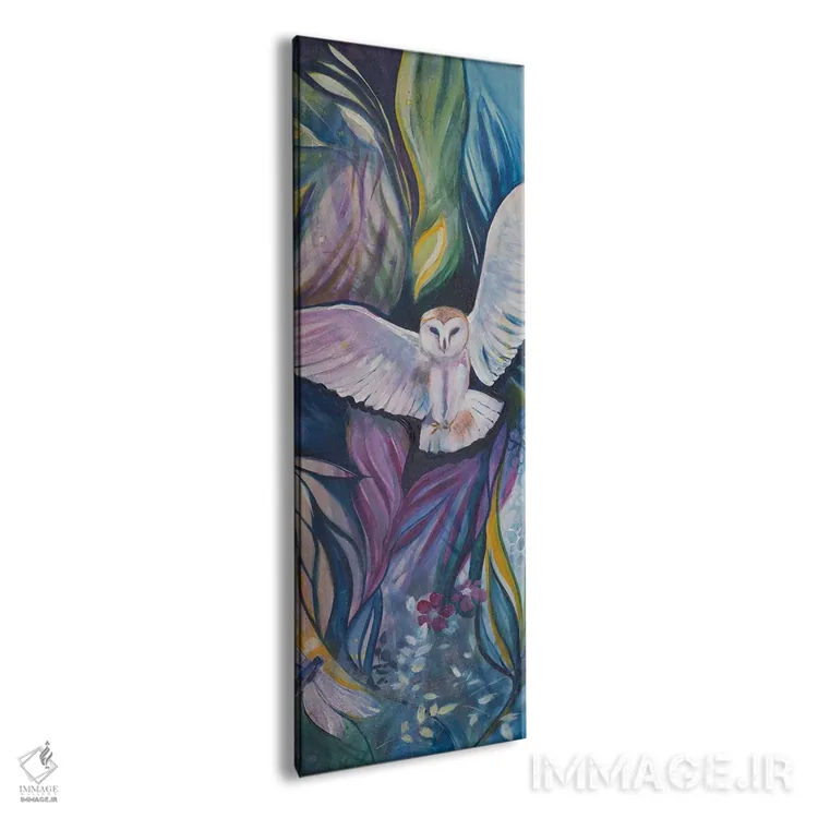 تابلو جغد انباری و سنجاقک اثر الیری ریـدال - نمای پرسپکتیو محصول