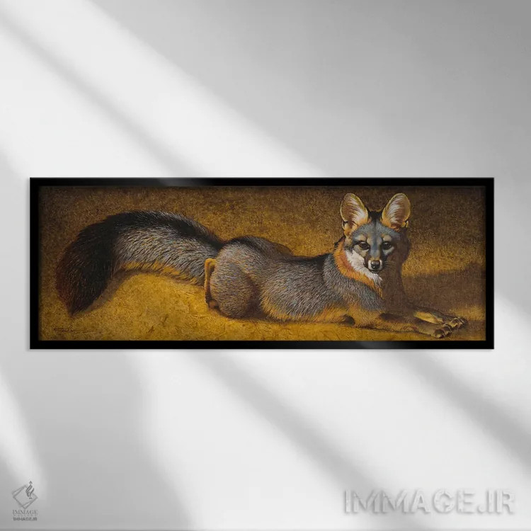 تابلو شیکپوش بیابانی اثر ازرا تاکر - نمای قابدار مشکی