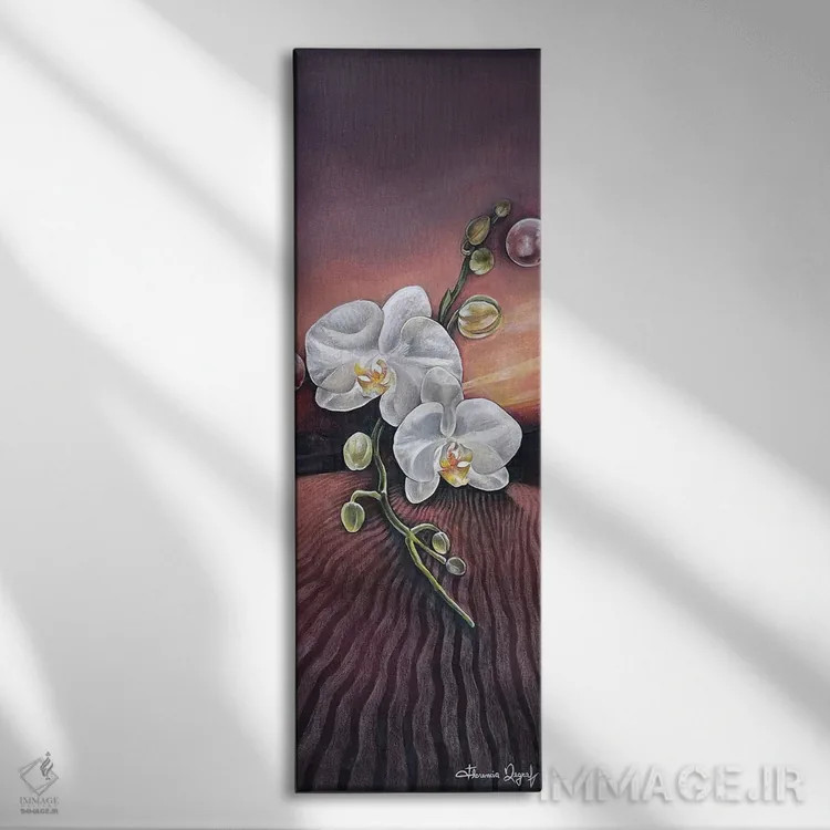 تابلو ارکیده اثر فلورنسیا دگراف - نمای روبهرو روی دیوار