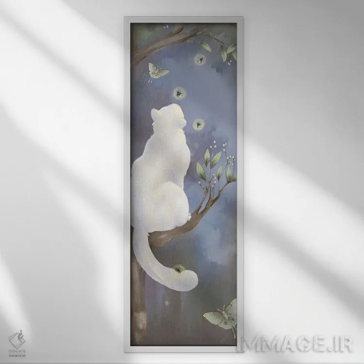 تابلو کرمهای شبتاب اثر مایت فلای آرت اند ایلاستریشن (استودیو طراحی و تصویرگری) - نمای قابدار سفید