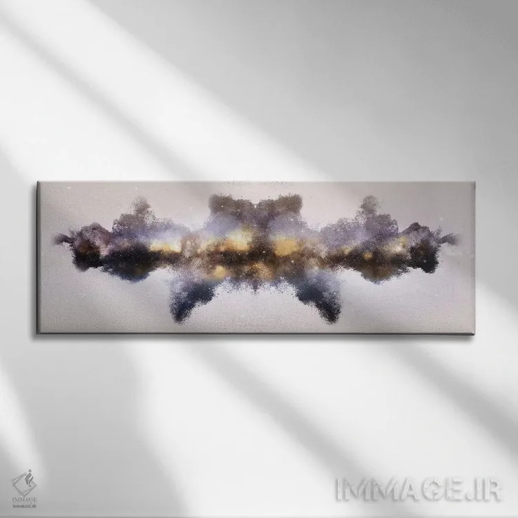 تابلو Gold,سحابی ماسهای طلایی اثر فرانک باندا - نمای روبهرو روی دیوار