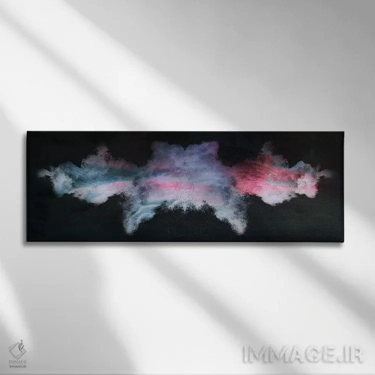 تابلو سحابی شنی اثر فرانک باندا - نمای روبهرو روی دیوار