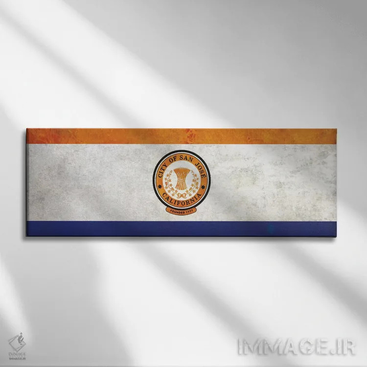 تابلو سن خوزه، کالیفرنیا (پانوراما) اثر آیکانواس (شرکت چاپ هنری) - نمای روبهرو روی دیوار