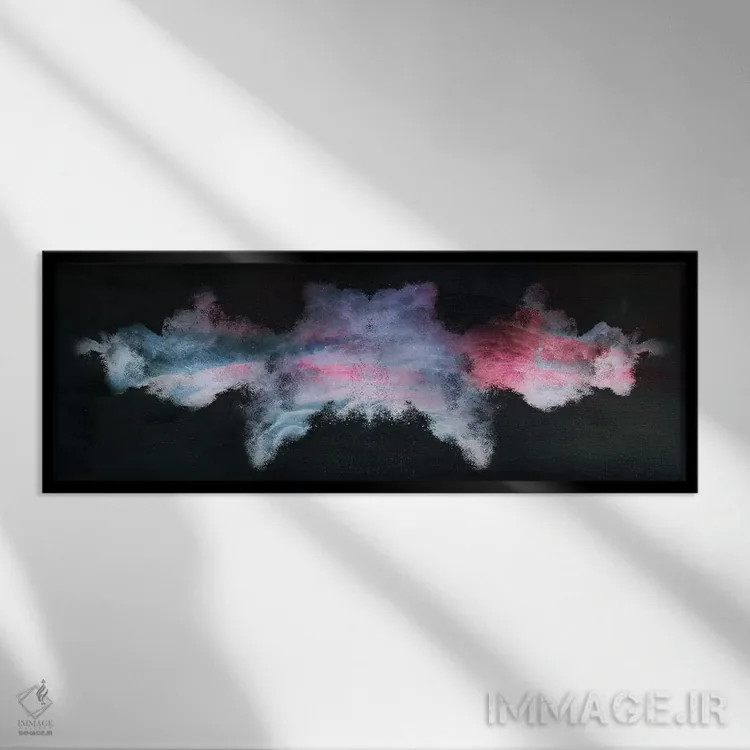 تابلو سحابی شنی اثر فرانک باندا - نمای قابدار مشکی