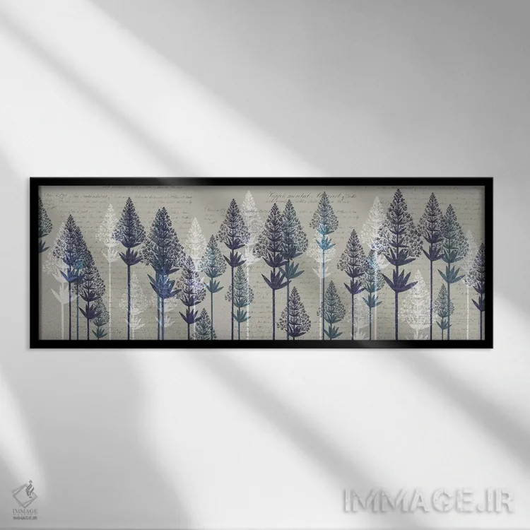 تابلو کاجهای برگدار ۱ اثر فب فانکی (استودیو هنری) - نمای قابدار مشکی