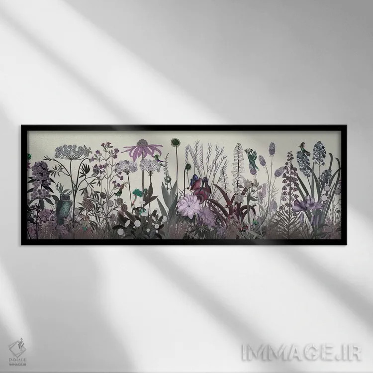 تابلو شرم گلهای وحشی اثر فب فانکی (استودیو هنری) - نمای قابدار مشکی