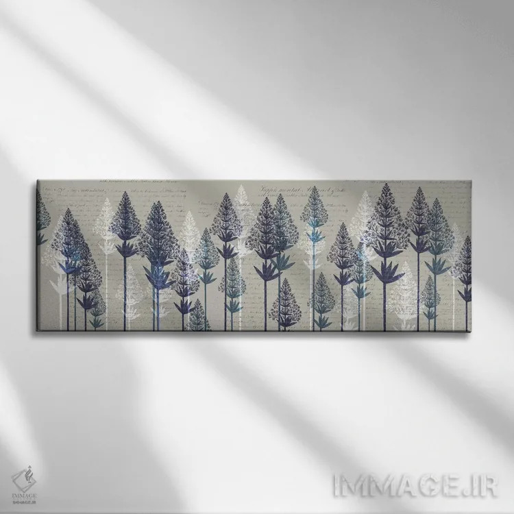 تابلو کاجهای برگدار ۱ اثر فب فانکی (استودیو هنری) - نمای روبهرو روی دیوار