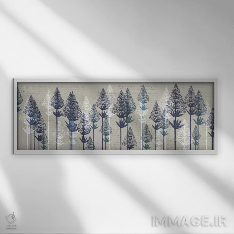 تابلو کاجهای برگدار ۱ اثر فب فانکی (استودیو هنری) - نمای قابدار سفید