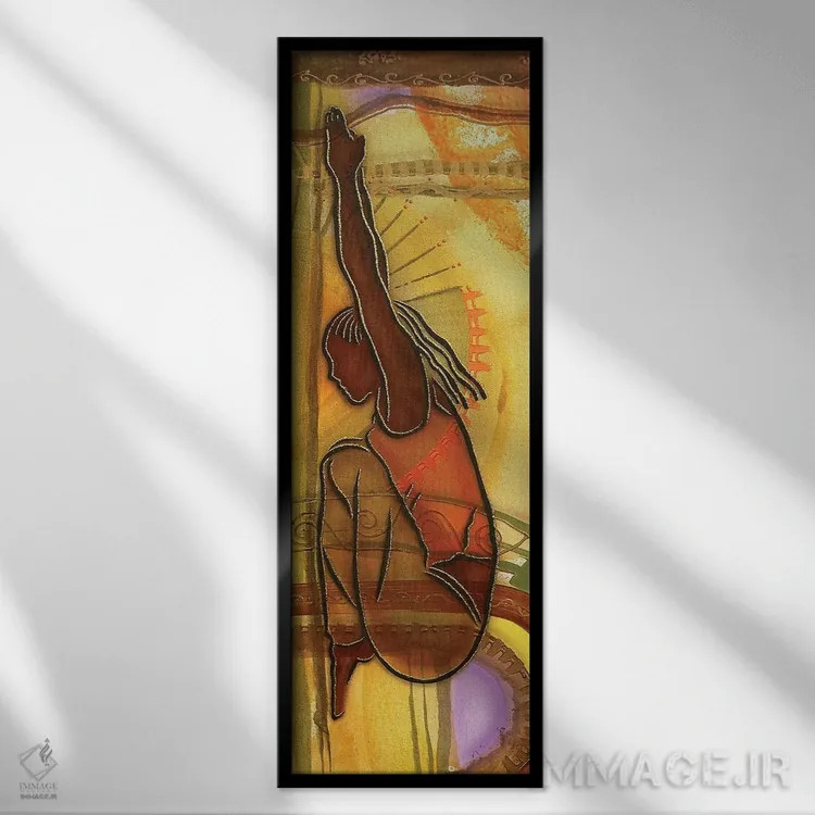 تابلو یوگا ۲ اثر فرد اودل - نمای قابدار مشکی