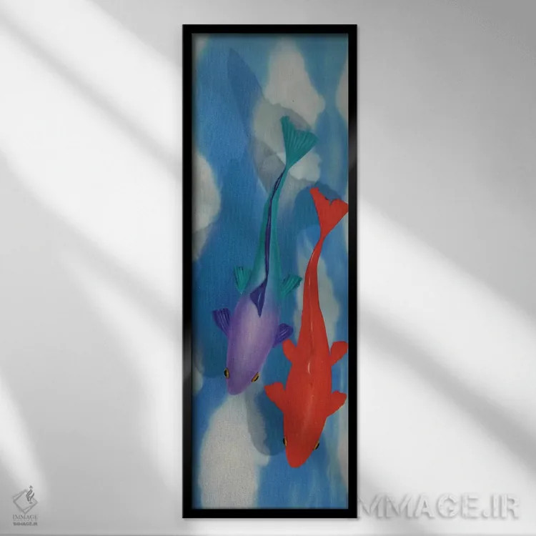 تابلو کوی (ماهی تزئینی) اثر فرد اودل - نمای قابدار مشکی