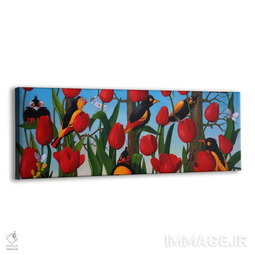 تابلو پرندگان در بهار اثر فرانک وارمدام - نمای پرسپکتیو محصول