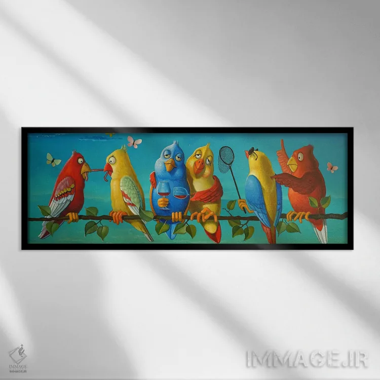 تابلو سوتزنان خوشحال اثر فرانک وارمدام - نمای قابدار مشکی