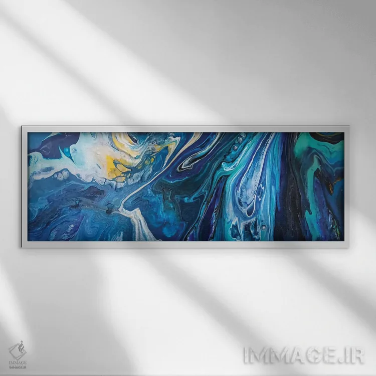 تابلو انتزاعی اثر فانیتسا پترو - نمای قابدار سفید