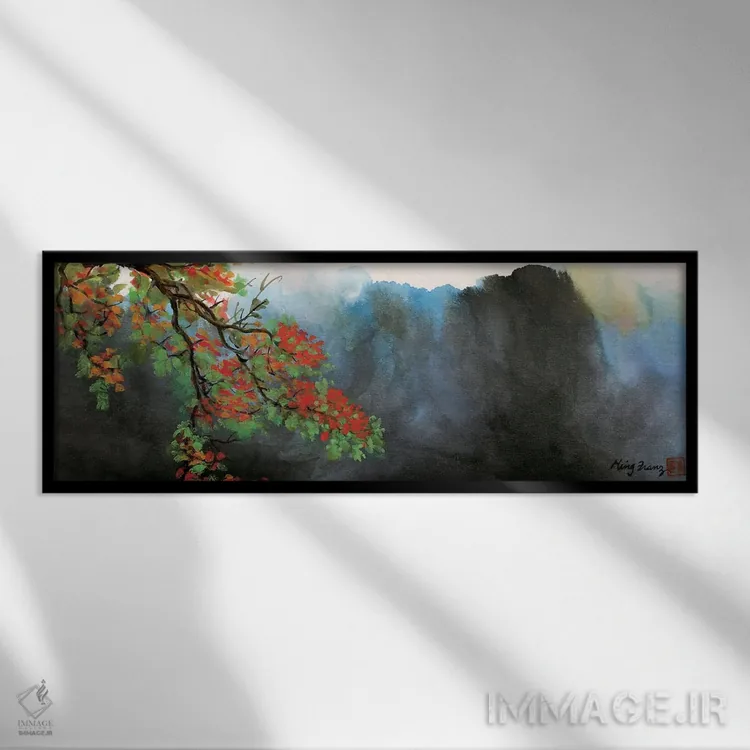 تابلو دره یائو، مائوئی (هاوایی) اثر مینگ فرانز - نمای قابدار مشکی