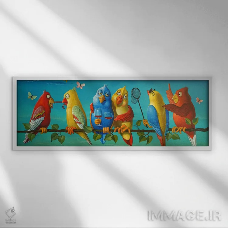 تابلو سوتزنان خوشحال اثر فرانک وارمدام - نمای قابدار سفید
